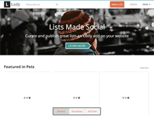 Tablet Screenshot of list.ly